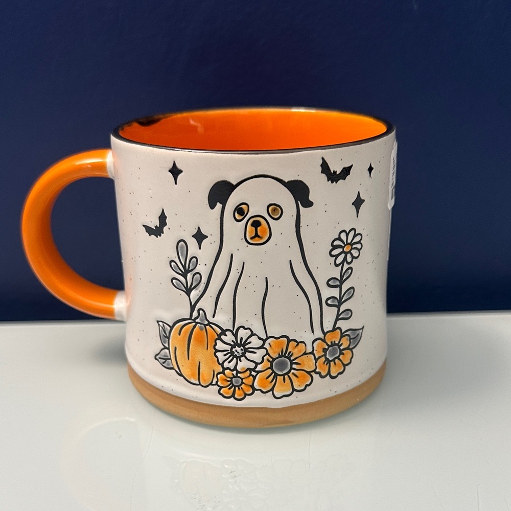 NWT Ei + Ana Halloween Ghost Dog Mug